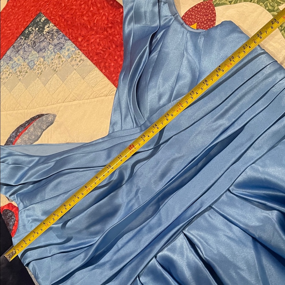 Missacc Elegant Blue Satin Dress - Picture 12 of 12